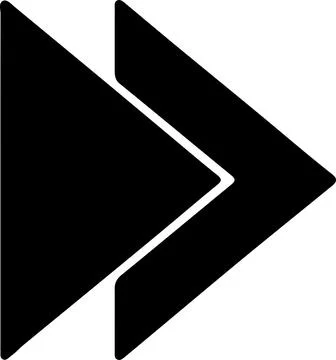 Triangle arrow icon on white background Stock Illustration