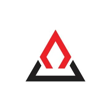 Triangle arrow up simple geometric logo vector Stock Illustration
