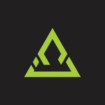 Triangle arrow up simple geometric logo vector Stock Illustration
