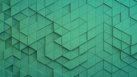 Triangle background loop 4k - cyan horizontal middle - geometric pattern Stock Footage 102741805
