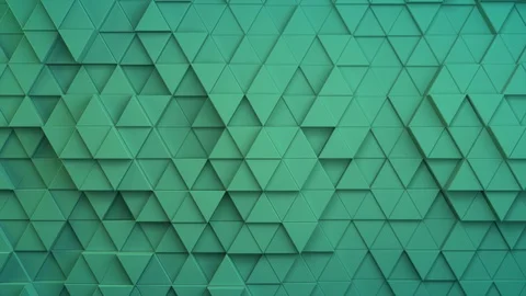 Triangle background loop 4k - cyan vertical middle - geometric pattern Stock Footage 102768047