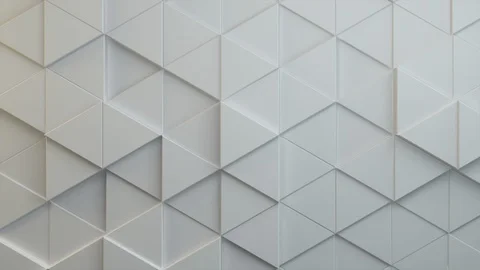 Triangle background loop 4k - white horizontal large - geometric pattern Stock Footage 102741845