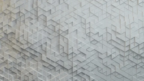 Triangle background loop 4k - white horizontal small - geometric pattern Stock Footage 102762832
