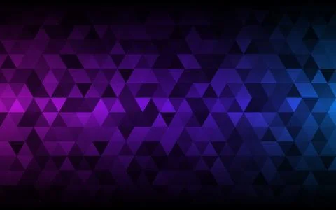 Triangle background. Neon techno texture. Purple and blue light effect. Fut.. Stock-Illustration