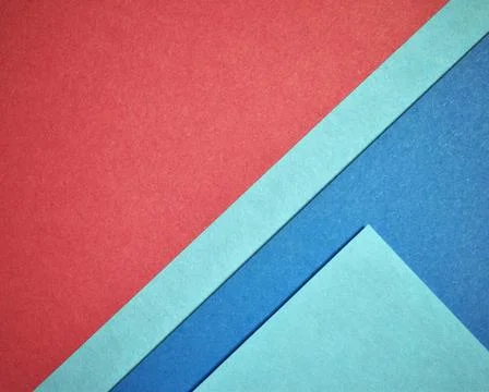 Triangle background with red and blue color paper Stock Photos