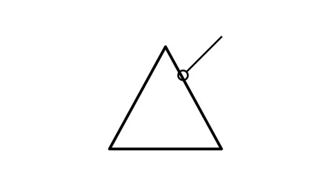 A triangle with a ball positioned at its center. Stock Footage 333233477