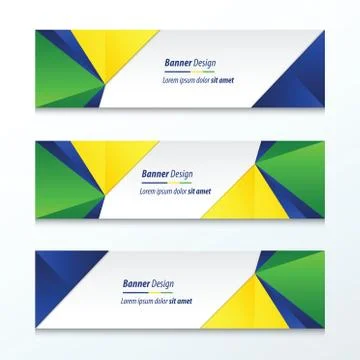 Triangle Banner  Brazil Styles Stock Illustration