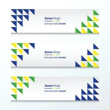 Triangle banner Brazil Styles 스톡 일러스트