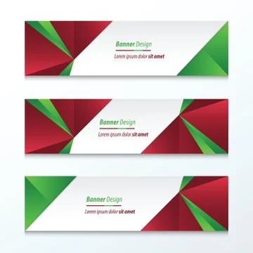 Triangle Banner Christmas Styles Stock Illustration