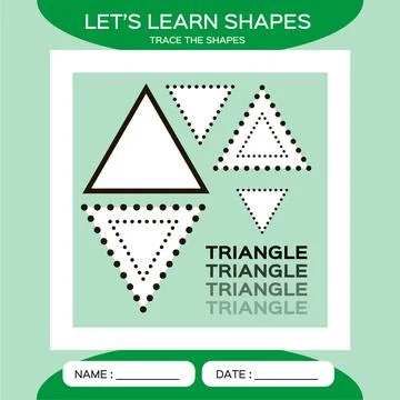 Triangle. Basic geometric shapes. Elements for children. Learn Shapes Stock Illustration