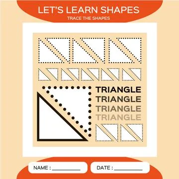 Triangle. Basic geometric shapes. Elements for children. Learn Shapes Stock Illustration