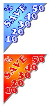 Triangle billboard for discount offer Stock Illustration