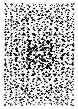 Triangle black and white background. Vector modern pattern with black triangl 스톡 일러스트