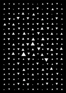 Triangle black and white background. Vector modern pattern with white triangl 스톡 일러스트