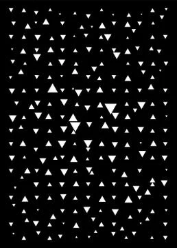 Triangle black and white background. Vector modern pattern with white triangl Stock Illustration