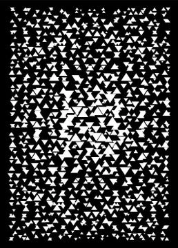 Triangle black and white background. Vector modern pattern with white triangl Illustrazione stock