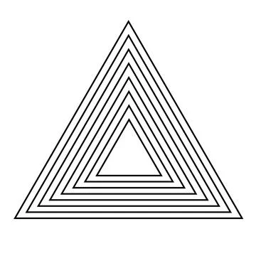 Triangle Black few triangles vector illustration. One in one. Stock Illustration