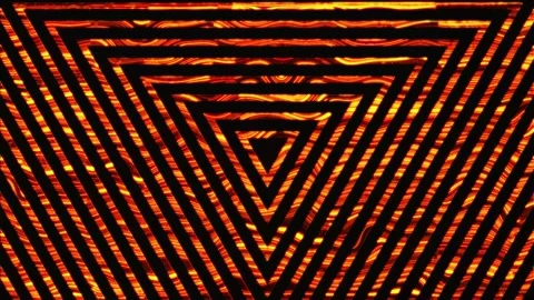 Triangle with black strokes appear in the center and enlarge against a Stock Footage 284373662