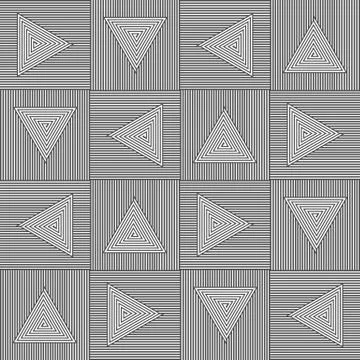 Triangle Black &amp; White Pattern Stock Illustration