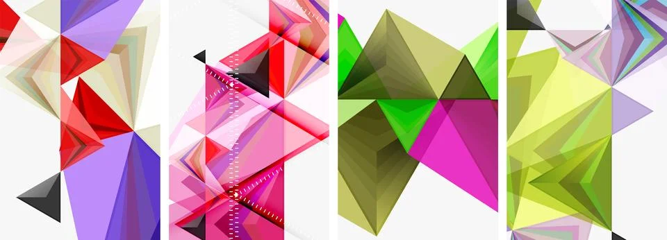 Triangle blend geometric concept poster designs for wallpaper, business card Stock Illustration