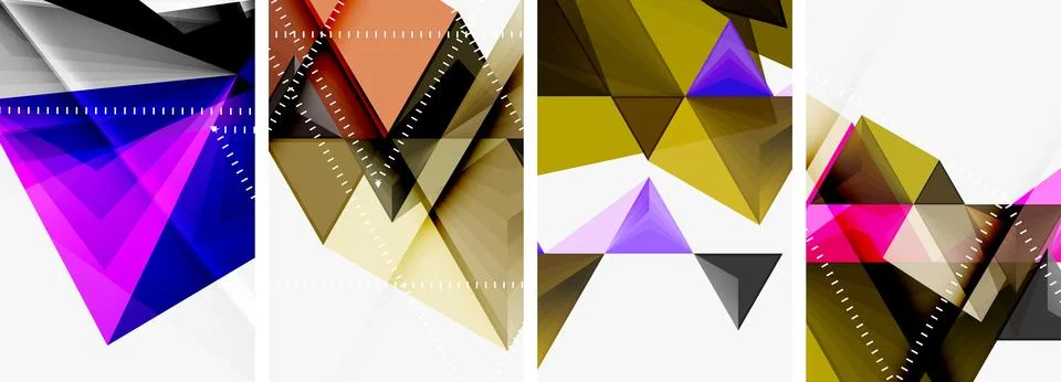 Triangle blend geometric concept poster designs for wallpaper, business card Stock Illustration