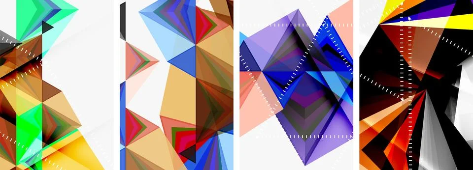 Triangle blend geometric concept poster designs for wallpaper, business card Stock Illustration