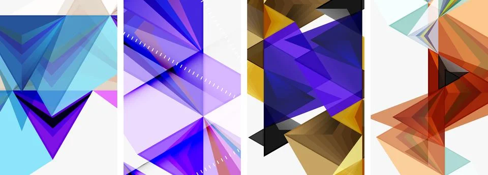 Triangle blend geometric concept poster designs for wallpaper, business card Stock Illustration
