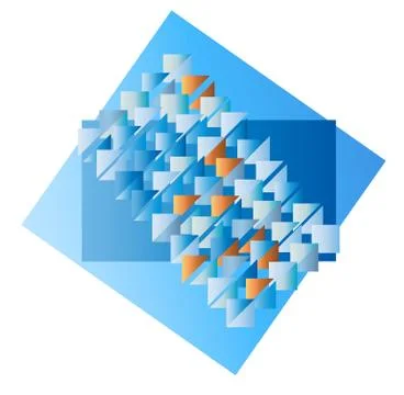 Triangle blue color abstract background. Vector illustration. Stock Illustration