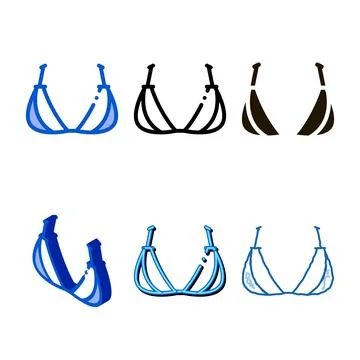 Triangle brassiere icon vector simplified outline Stockillustratie