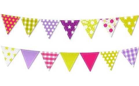 Triangle bunting flags Stock Illustration