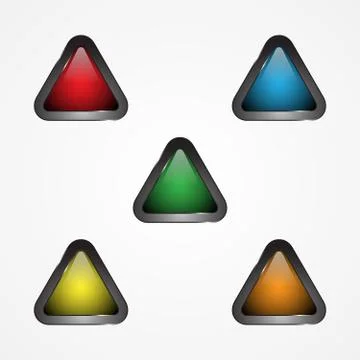 Triangle button Stock Illustration