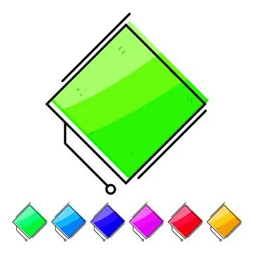 Triangle callout shapes cartoon vector graphic イラスト素材