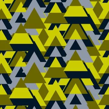 Triangle camo bold seamless vector pattern. イラスト素材