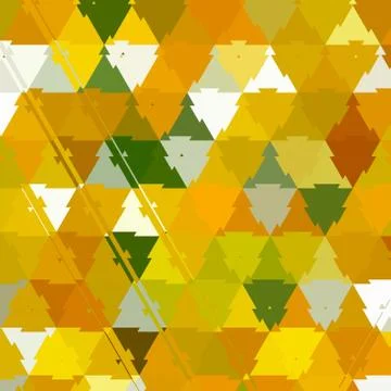 Triangle camouflage pattern yellow, green, white, effect leafs of spring イラスト素材