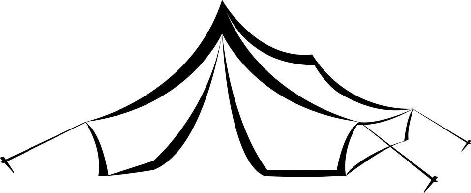 Triangle Camping tent イラスト素材