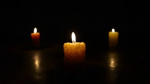 Triangle of candles Stock Footage 81202292