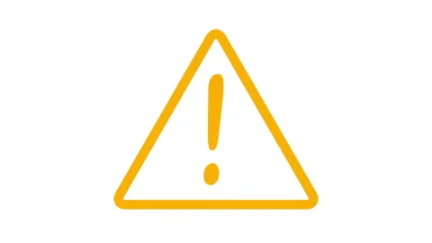 Triangle Caution Yellow Animated 4K UHD Stock Footage 301021285