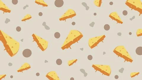 Triangle Cheese Slice Background Stock Illustration