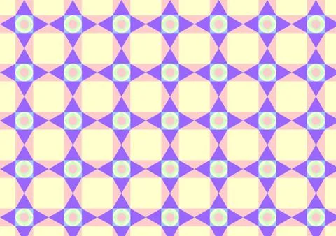Triangle circle and quadrate pattern on pastel color Stock Illustration