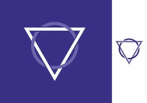 Triangle circle shape ornament frame Stock Illustration