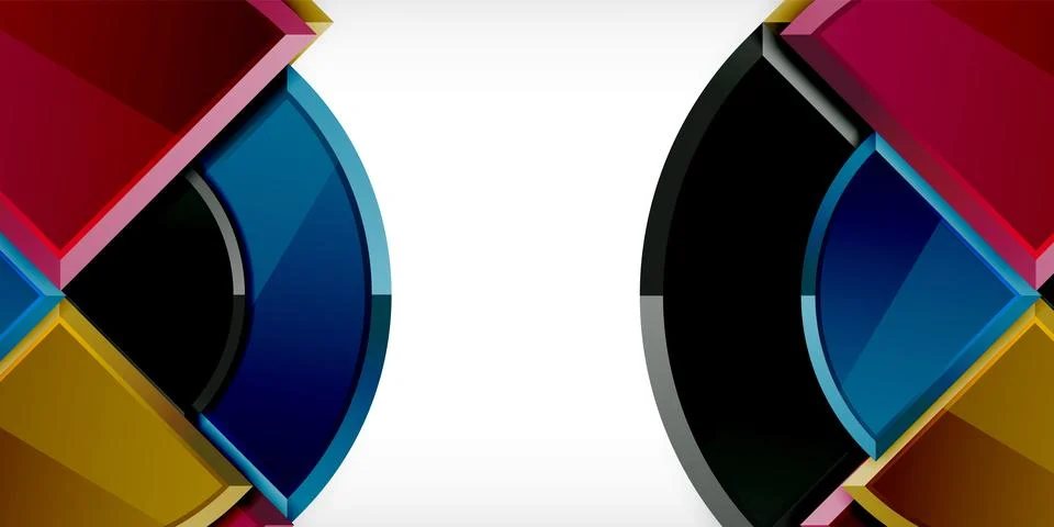 Triangle circles background. Vector Illustration For Wallpaper, Banner Illustrazione stock