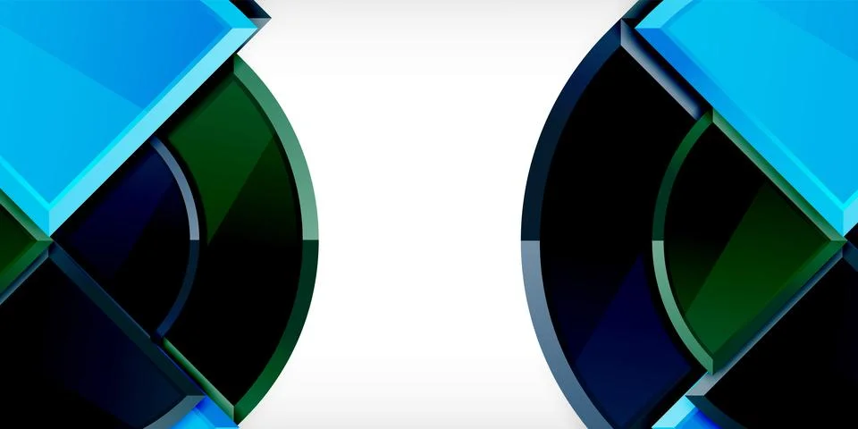 Triangle circles background. Vector Illustration For Wallpaper, Banner Illustrazione stock