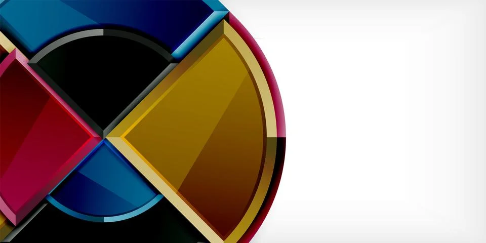 Triangle circles background. Vector Illustration For Wallpaper, Banner Illustrazione stock