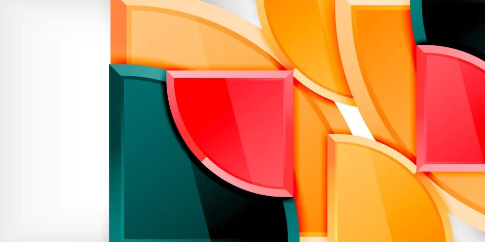 Triangle circles background. Vector Illustration For Wallpaper, Banner Illustrazione stock