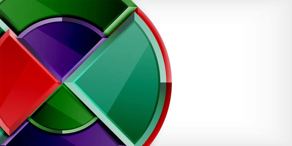 Triangle circles background. Vector Illustration For Wallpaper, Banner Illustrazione stock