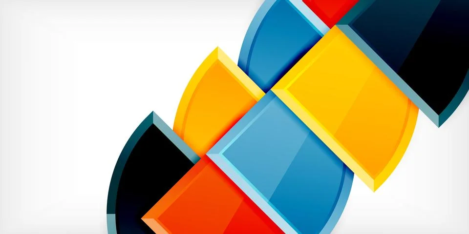 Triangle circles background. Vector Illustration For Wallpaper, Banner Illustrazione stock