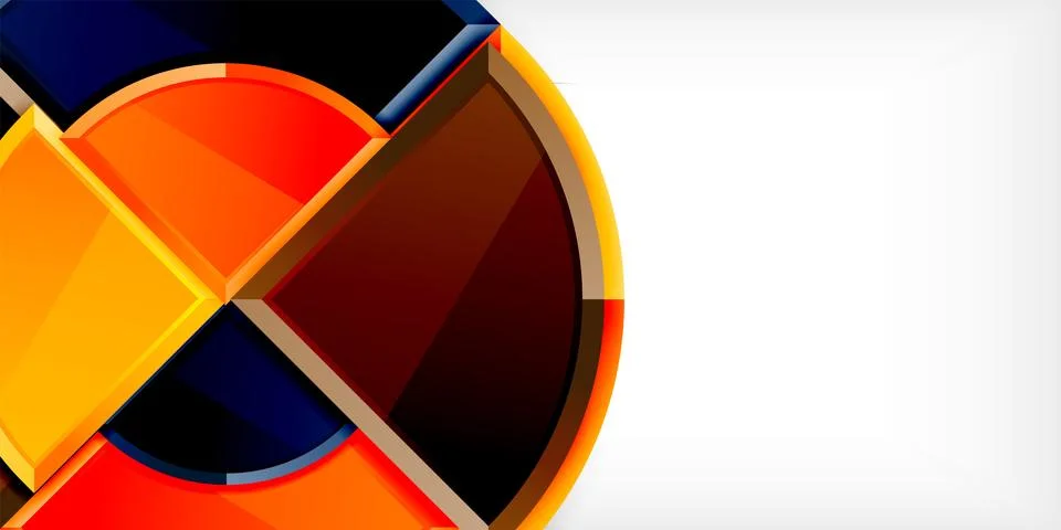 Triangle circles background. Vector Illustration For Wallpaper, Banner Illustrazione stock