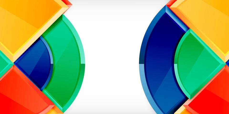 Triangle circles background. Vector Illustration For Wallpaper, Banner Illustrazione stock