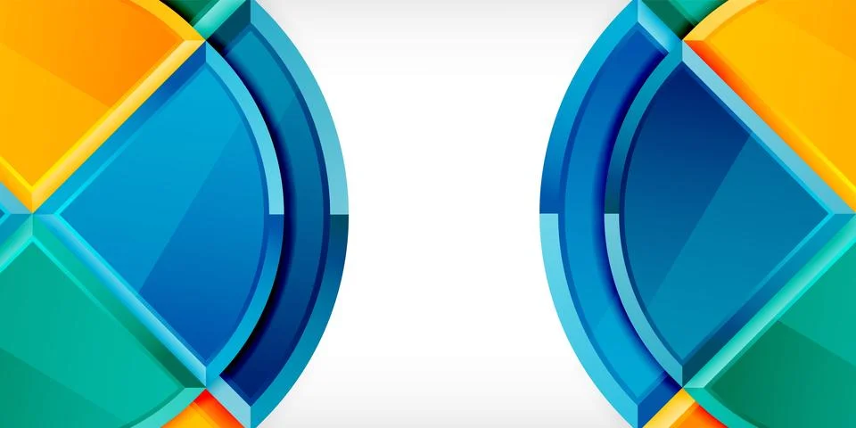 Triangle circles background. Vector Illustration For Wallpaper, Banner Illustrazione stock