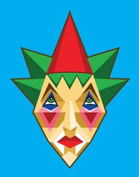 Triangle Clown Stock Illustration